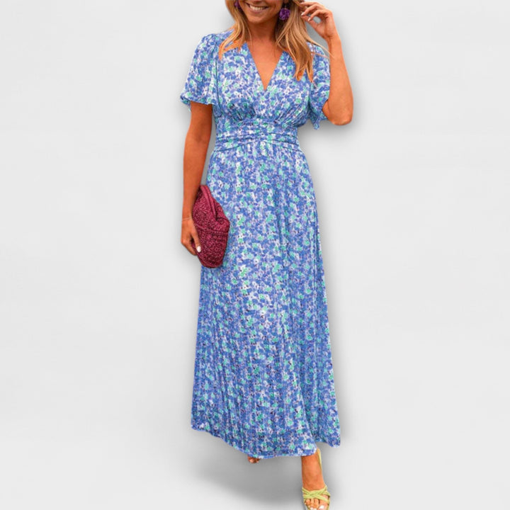 Mode Lumiére™ Elsie - Classic V-Neck Dress