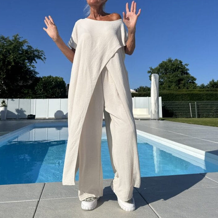 Gabbie™ Elegant Off-the-Shoulder Two-Piece Set