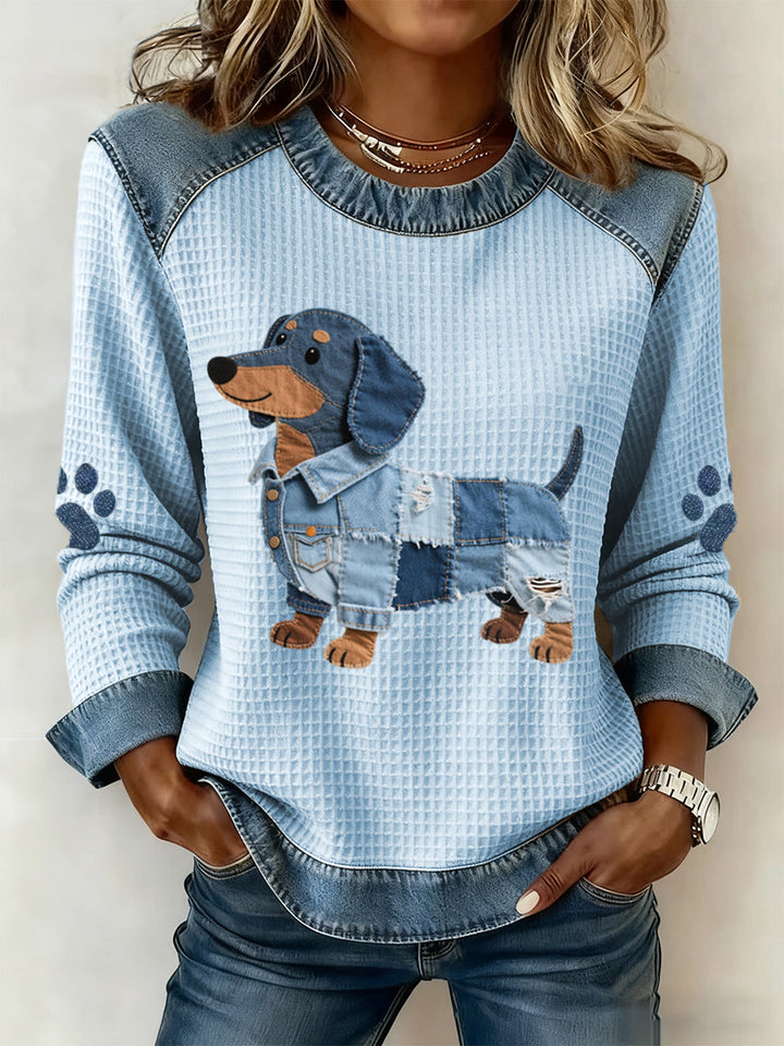 Calyné | Soft Puppy Patchwork Blouse