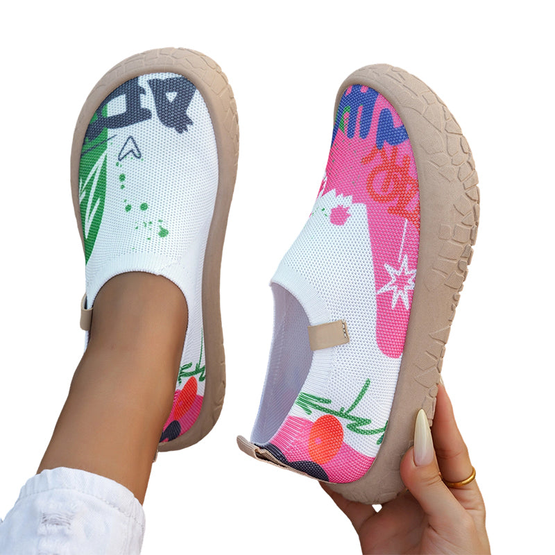 Zara | Artistic Print Slip-Ons & Flexible Sole