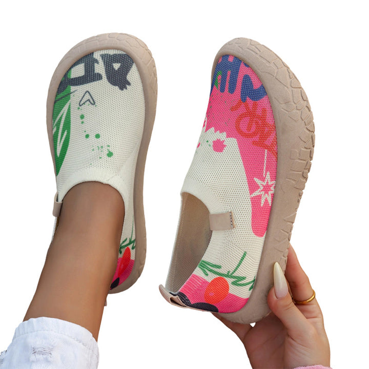 Zara | Artistic Print Slip-Ons & Flexible Sole