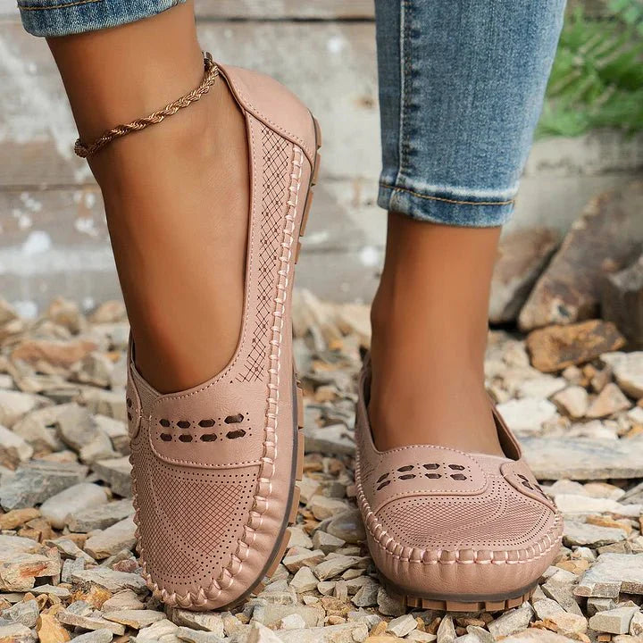 Renée | Perforated Loafer with Memory Foam Sole