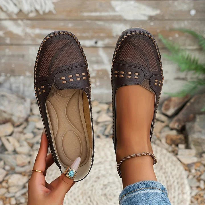 Renée | Perforated Loafer with Memory Foam Sole
