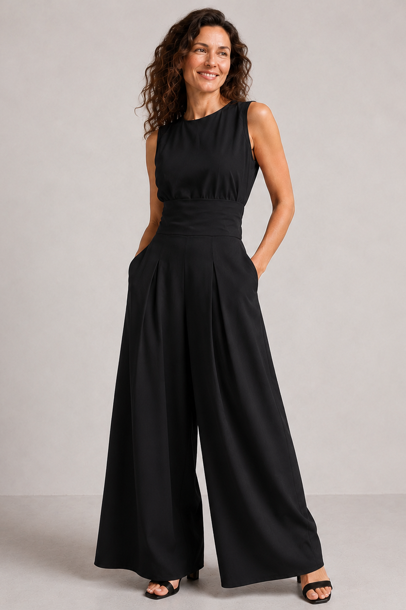 Lumiére™ Fashion| Flowy and Elegant Bamboo Linen Jumpsuit